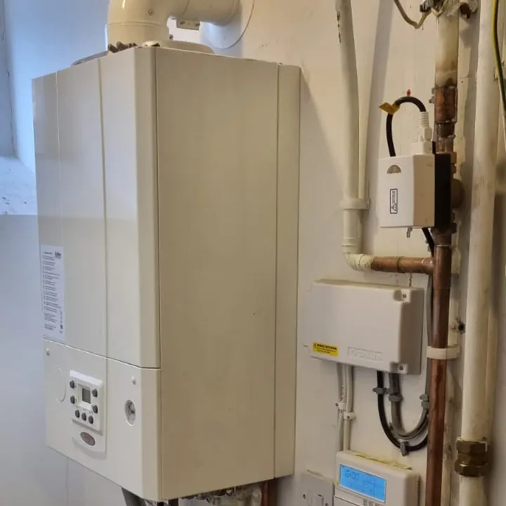 boiler on white wall